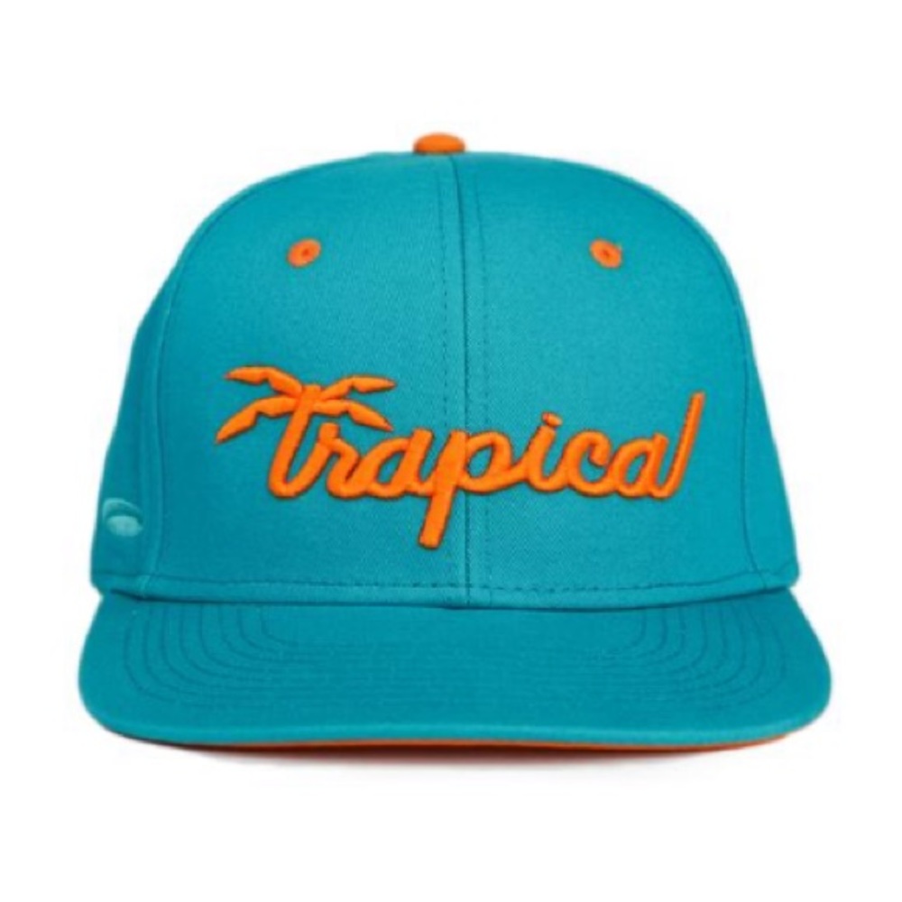 TRAPICAL Embroidered Teal Orange Snapback